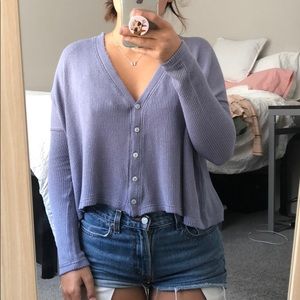 Urban Outfitters Cropped Button Up Top/ Cardigan